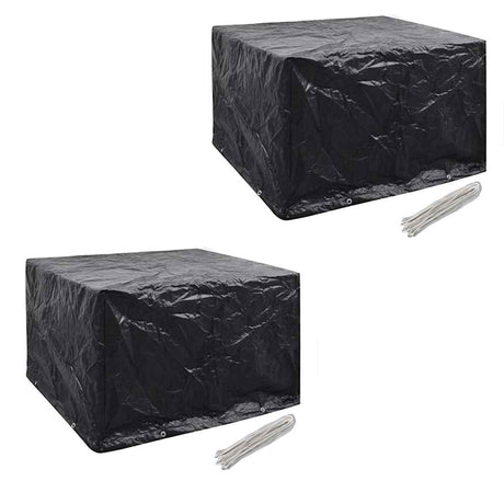 Vidaxl tuinmeubelhoezen poly rattan 2 st 4-persoons 113x113 cm