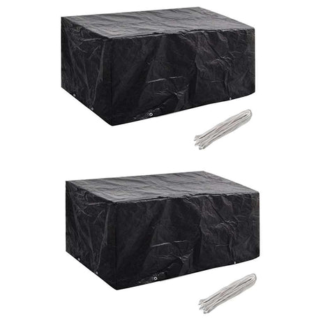 Vidaxl tuinmeubelhoezen poly rattan 2 st 4-persoons 180x140 cm