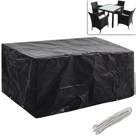 Vidaxl tuinmeubelhoezen poly rattan 2 st 4-persoons 180x140 cm