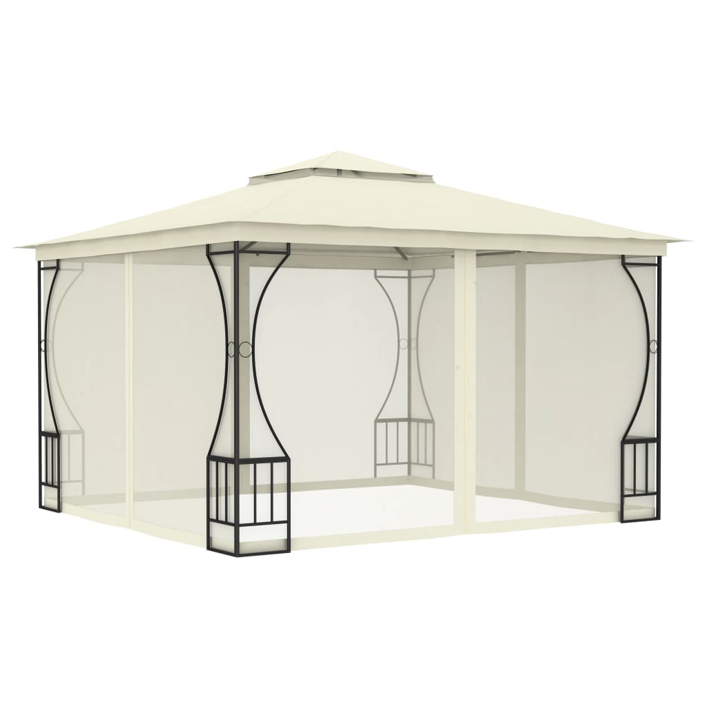 Vidaxl Arbor med garn 300x300x265 cm krem ​​-farget