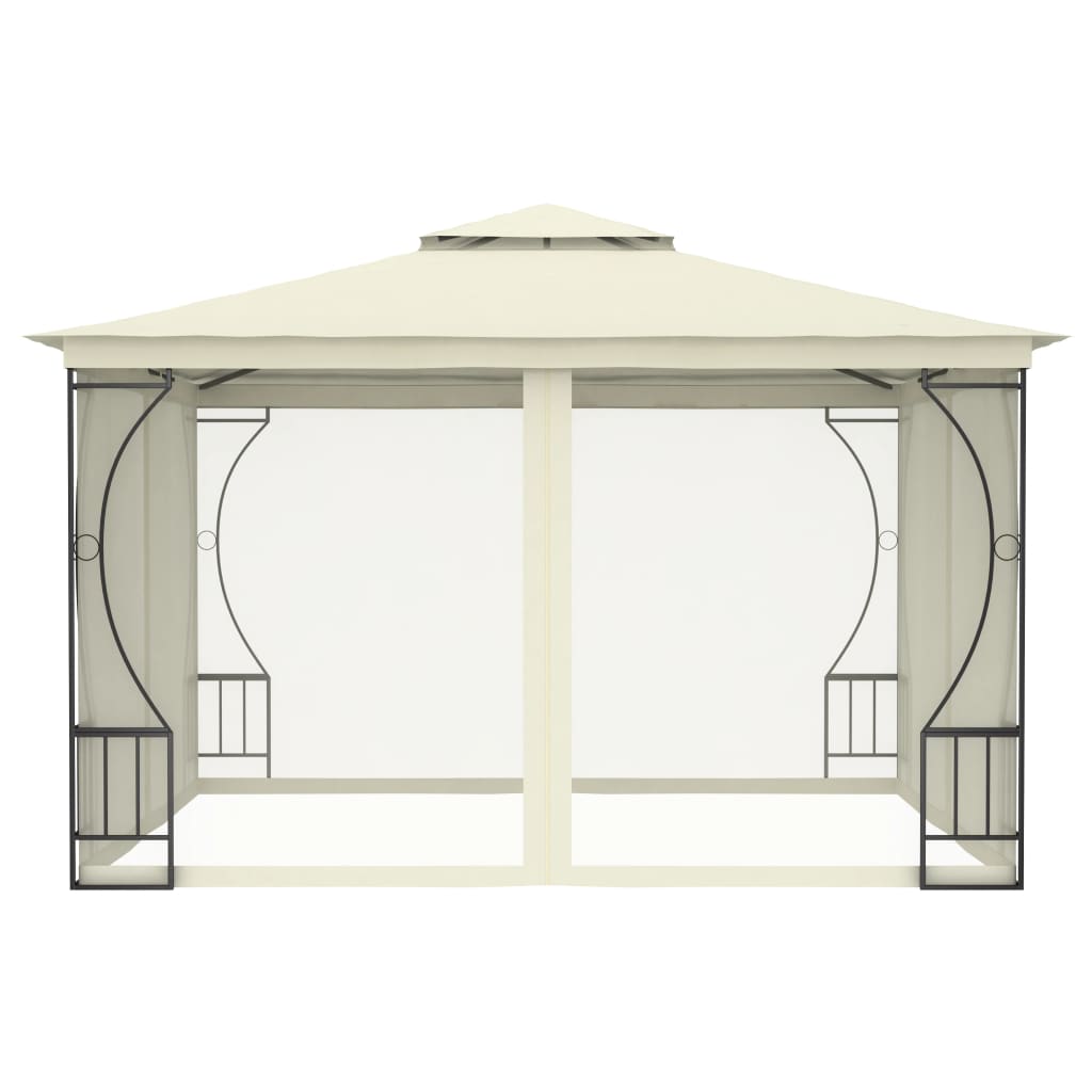 Vidaxl Arbor med nät 300x300x265 cm kräm -färgad