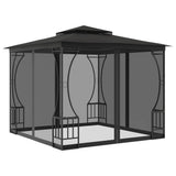 Vidaxl -Laube mit NETs 300x300x265 cm Anthrazit -ausgelöst