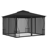 Vidaxl Arbor med nät 300x300x265 cm Anthracite -färgad