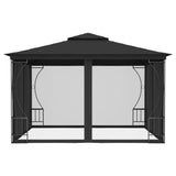 Vidaxl Arbor med nät 300x300x265 cm Anthracite -färgad