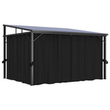 Vidaxl Arbor avec rideau 405x294x244 cm anthracite