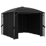 Vidaxl Arbor med gardiner 300x300x265 cm Anthracite