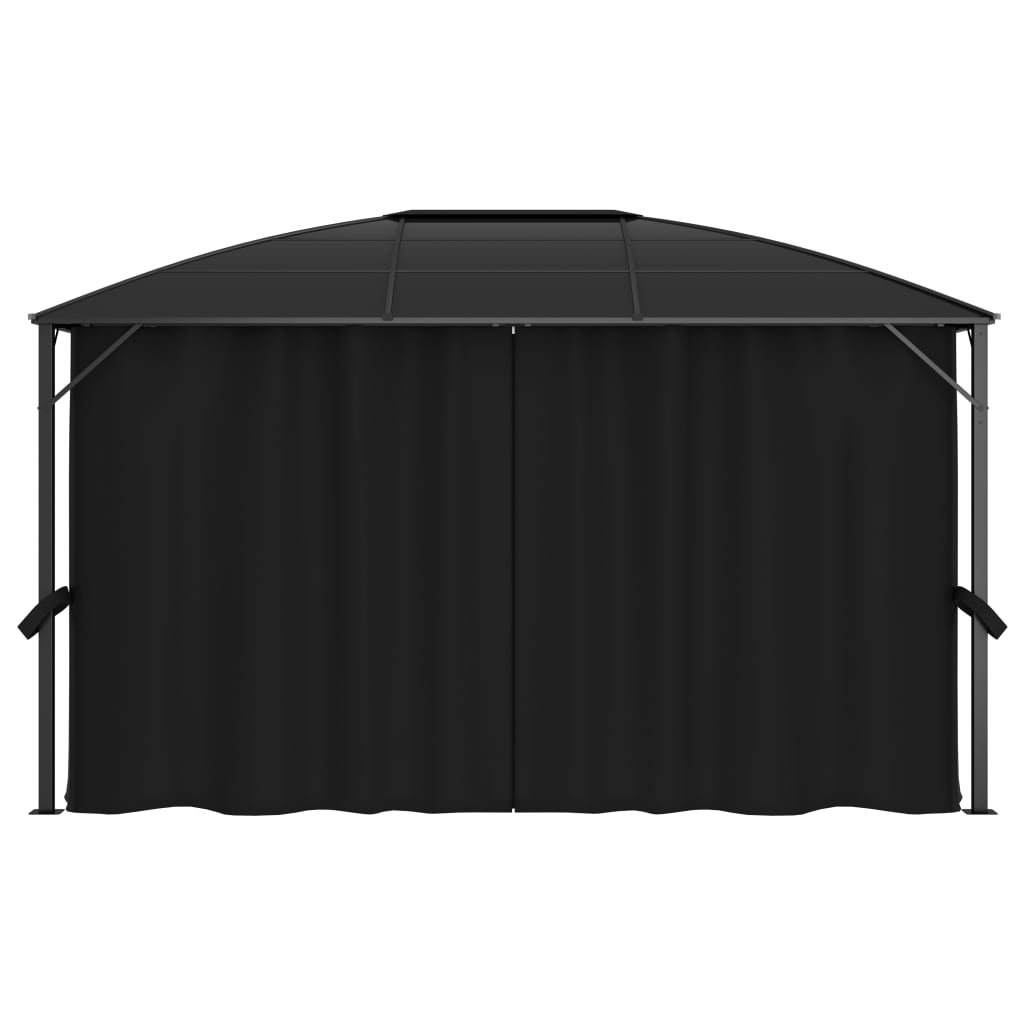 Vidaxl Arbor med gardiner 400x300x265 cm Anthracite