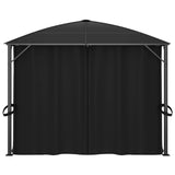 Arbor Vidaxl con cortinas 400x300x265 cm antracita