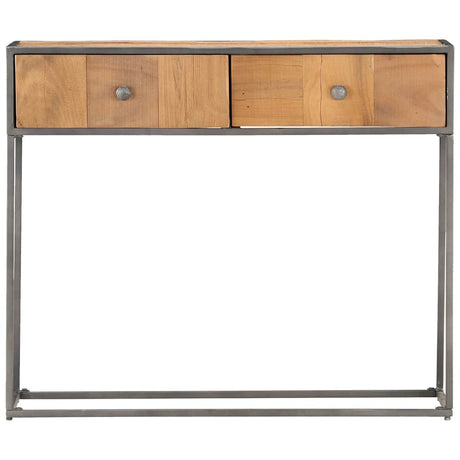 Vidaxl wandtafel 90x30x75 cm massief gerecycled hout