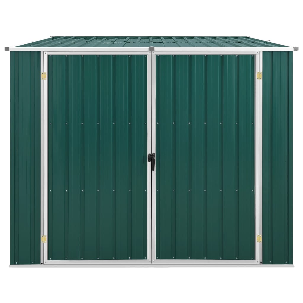 Vidaxl Garden Shed 195x198x159 cm de acero galvanizado verde