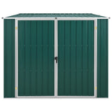 Vidaxl Garden Shed 195x198x159 cm de acero galvanizado verde