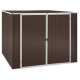 Vidaxl Garden Shed 195x198x159 cm verzinkter Stahlbraun