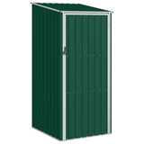 Vidaxl Garden Shed 87x98x159 cm verzinkter Stahlgrün