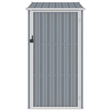 Vidaxl Garden Shed 87x98x159 cm verzinkter Stahl grau