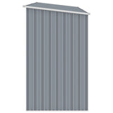 Vidaxl Firewood Shed 245x98x159 cm de acero galvanizado gris