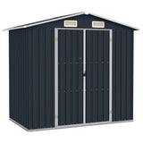 Vidaxl Garden Shed 205x129x183 cm galvaniserad stålantracit