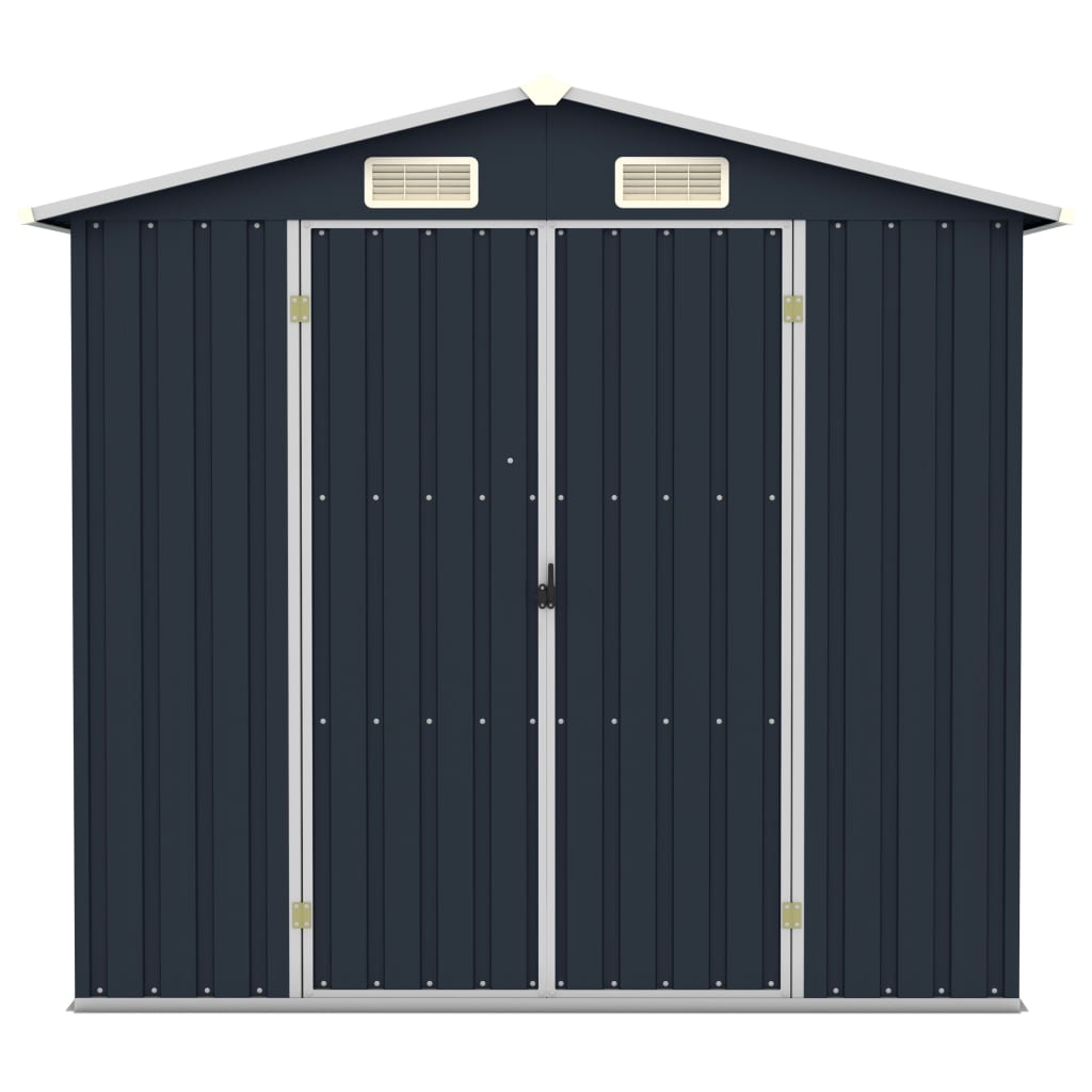 Vidaxl Garden shed 205x129x183 cm Galvanized steel anthracite