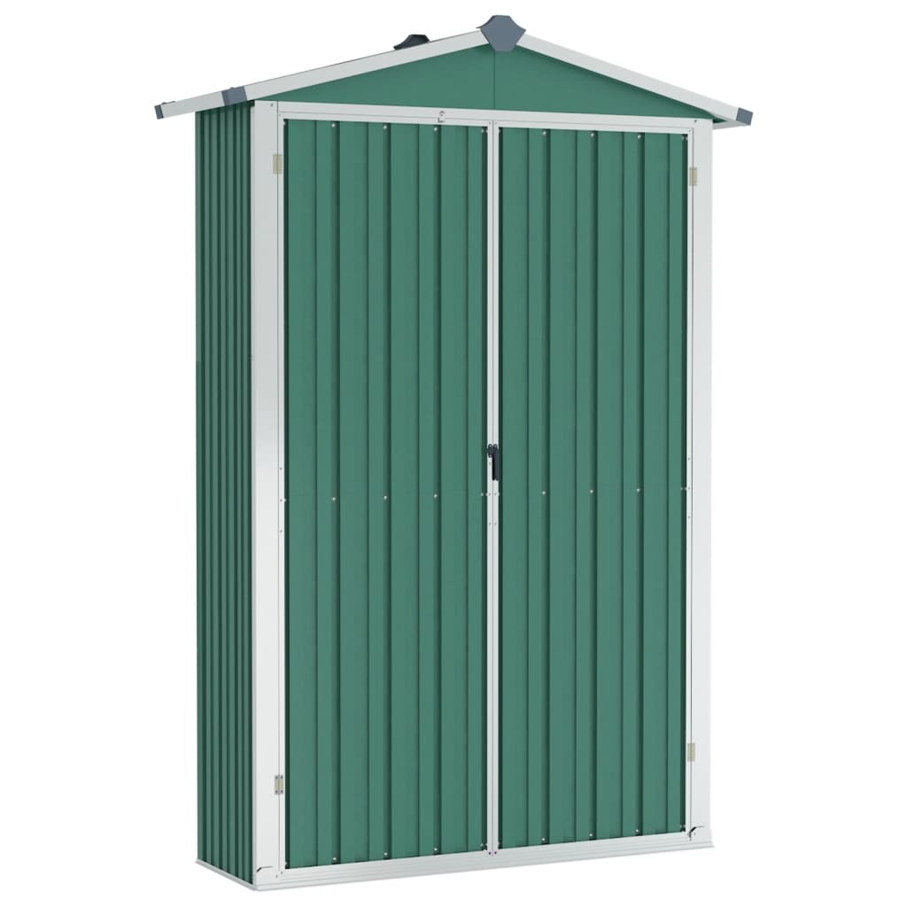 Vidaxl Garden Shed 116x45x175 cm ocynkowana stalowa zielona