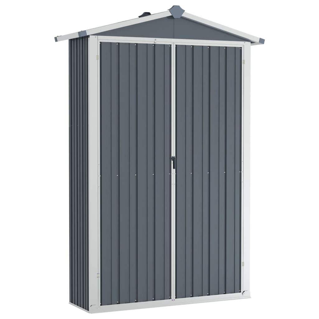 Vidaxl Garden Shed 116x45x175 cm galvaniseret stålgrå