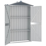 SHED JARDIN VIDAXL 116X45X175 cm Gray en acier galvanisé