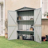 Vidaxl Garden Shed 116x45x175 cm verzinkter Stahl grau