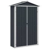 Vidaxl Garden Shed 116x45x175 cm verzinkter Stahl grau