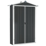 Vidaxl Garden Shed 116x45x175 cm pocinkano jekleno sivo