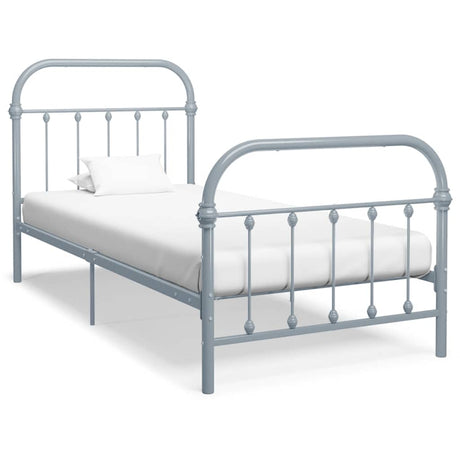 Vidaxl bedframe metaal grijs 90x200 cm