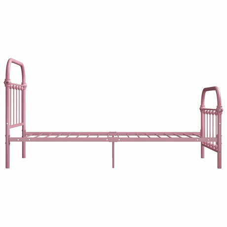 Vidaxl bedframe metaal roze 90x200 cm