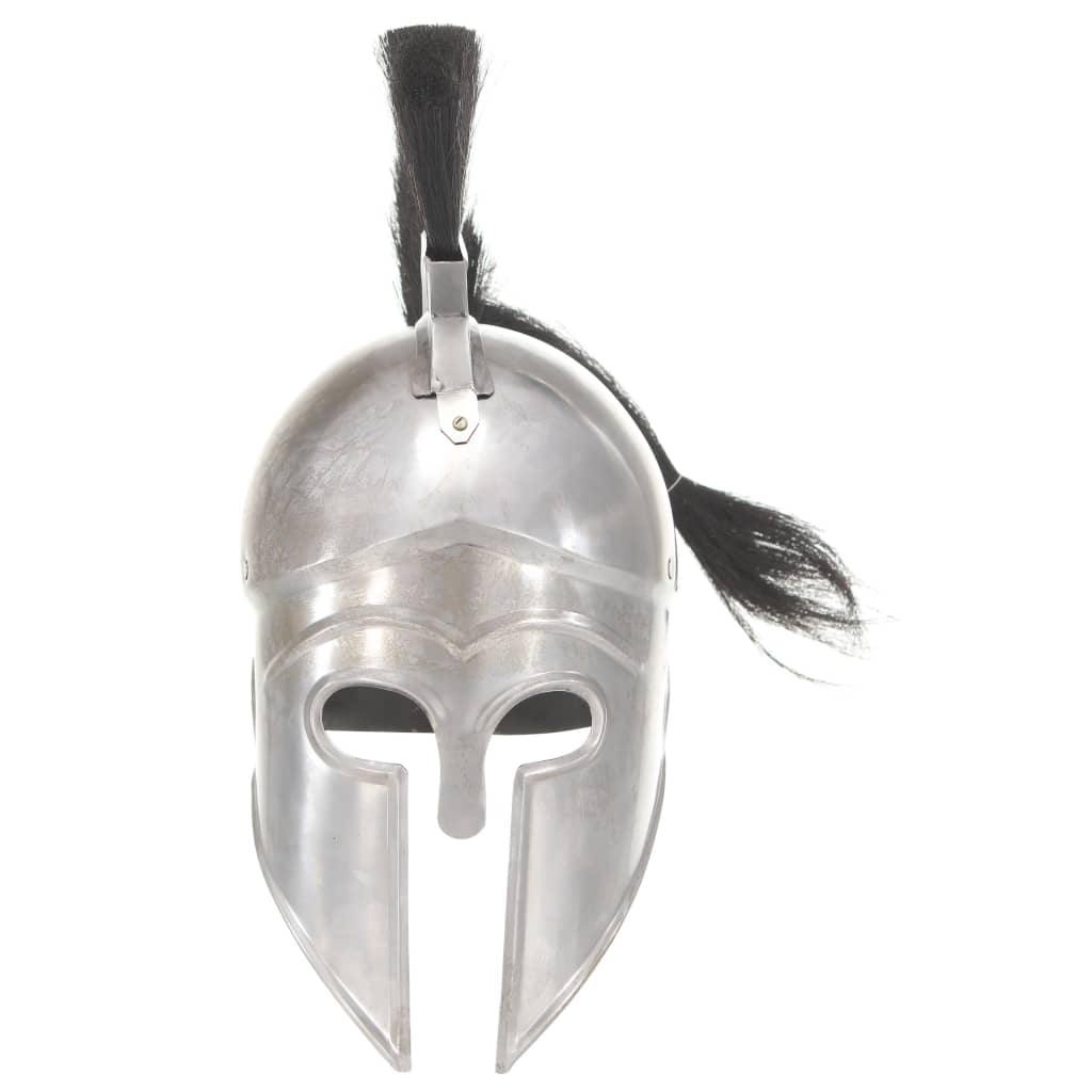 Vidaxl Soldatenhelm Réplica griega Larp Steel Silver Colored