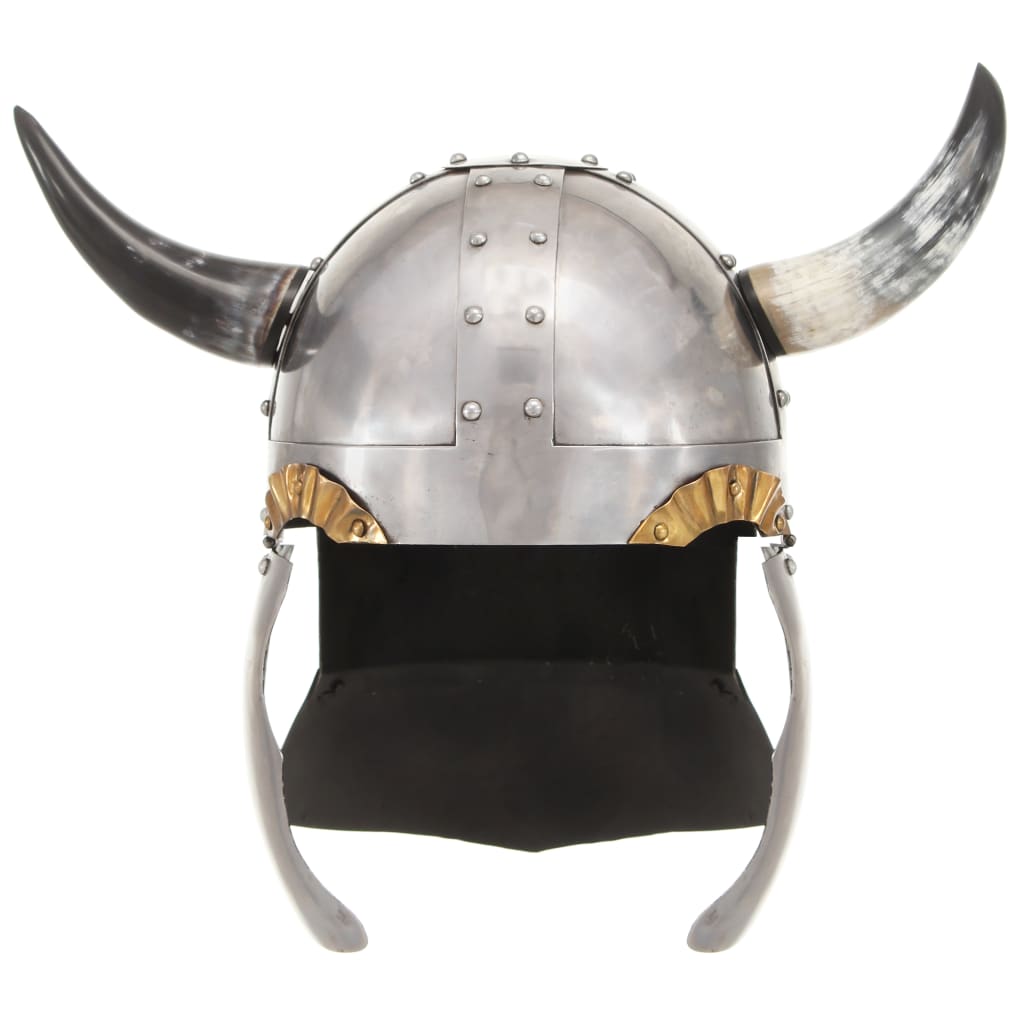 Vidaxl Viking helmet Fantasy Larp Steel Silver colored