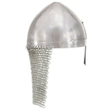 VidaXL Ritterhelm Replik Larp Stahl silberfarben
