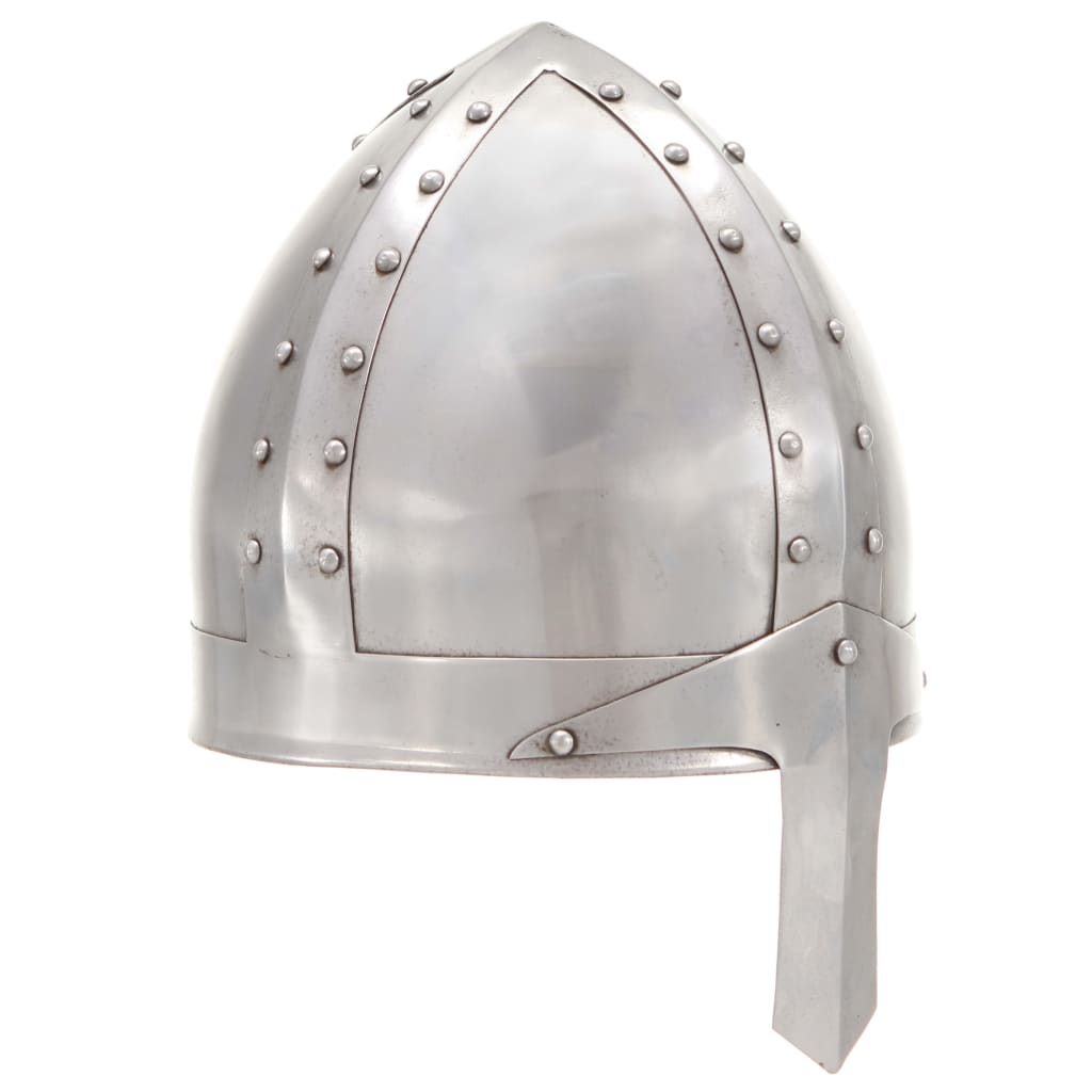 Vidaxl Ridderhelm Medieval Replica Larp stål sølvfarget