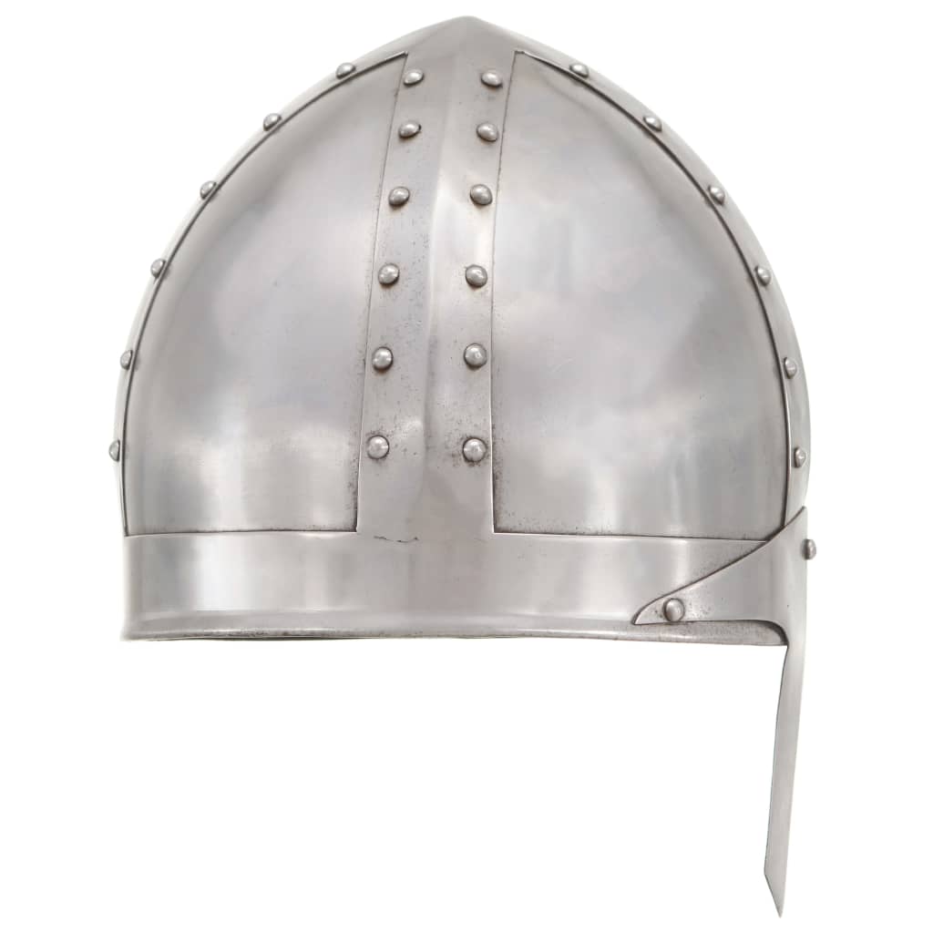 Vidaxl Ridderhelm Medieval Replica Larp Steel Silver colored