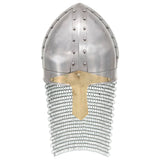 Vidaxl Crusader Helm Replik Larp Stahl Silberfarbe