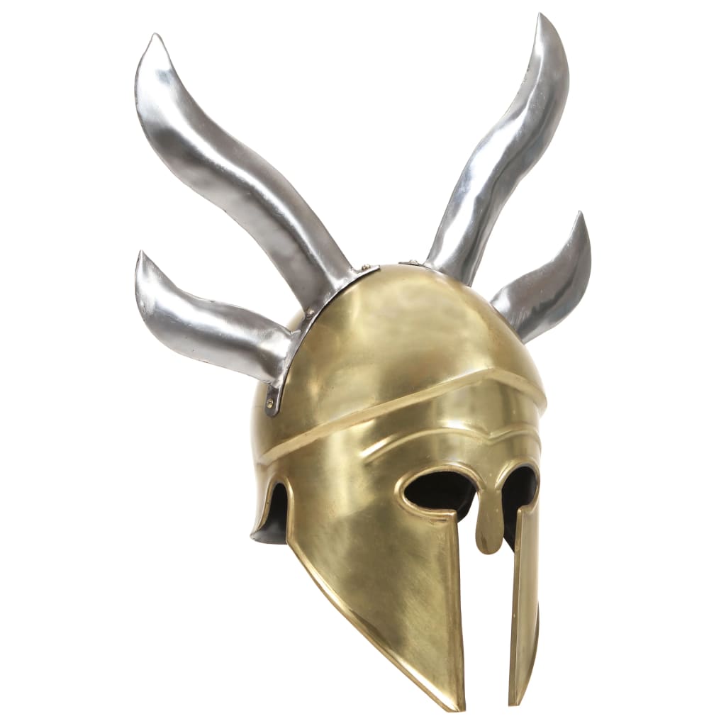 Vidaxl Soldatenhelm Greek Replica Larp Steel Brass -Colored