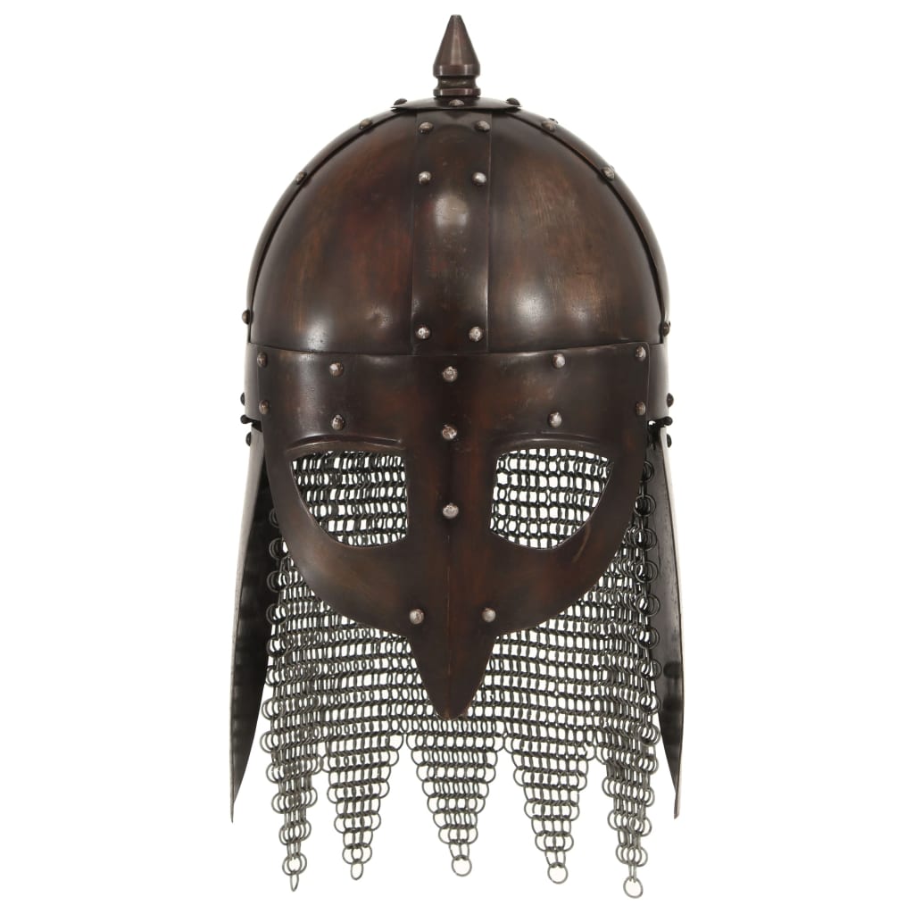 VidaXL Wikingerhelm Replik Larp Stahl kupferfarben