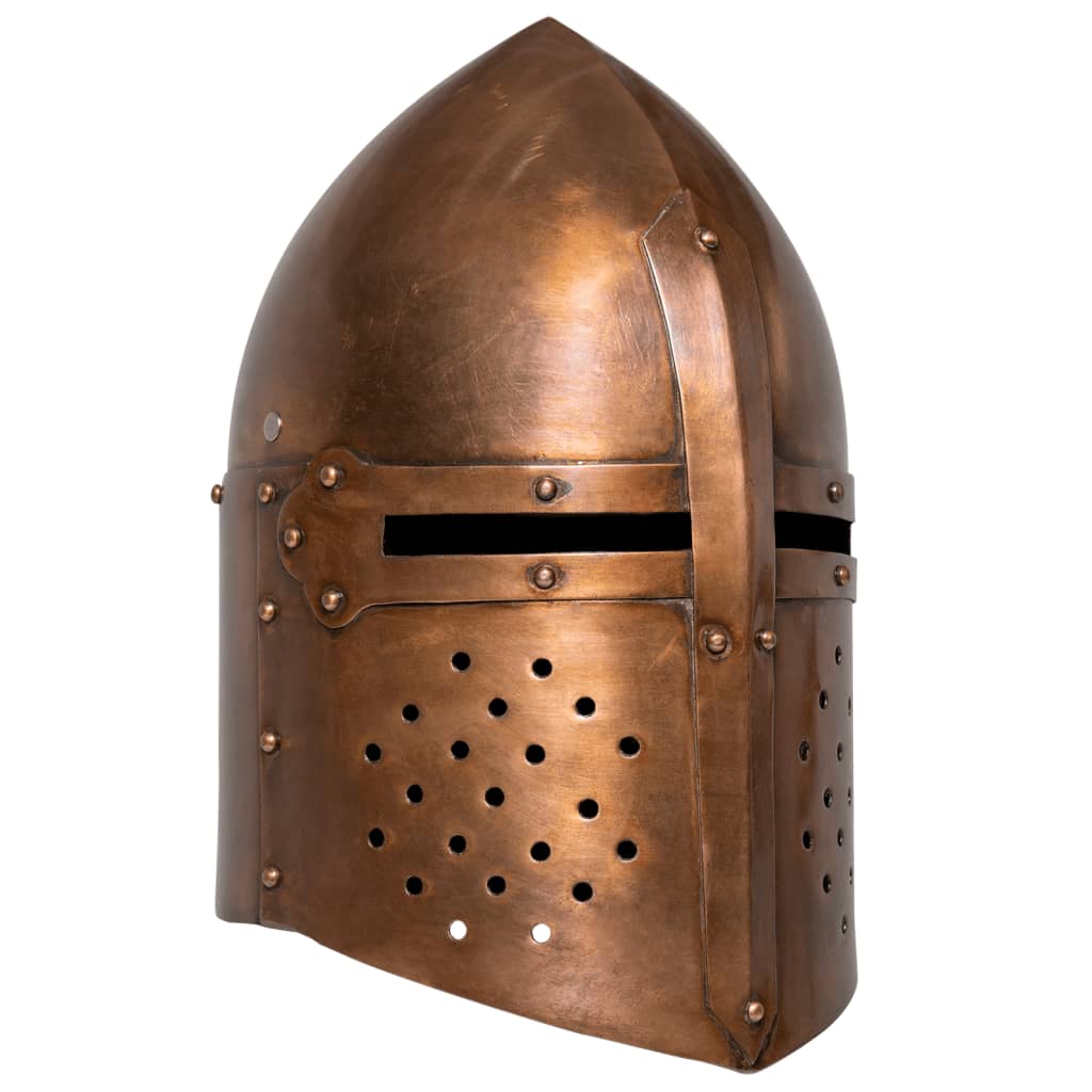 Vidaxl Ridderhelm Medieval Replica Larp Staal Copper -colored