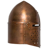 Vidaxl Ridderhelm Réplica medieval Larp Staal Copper