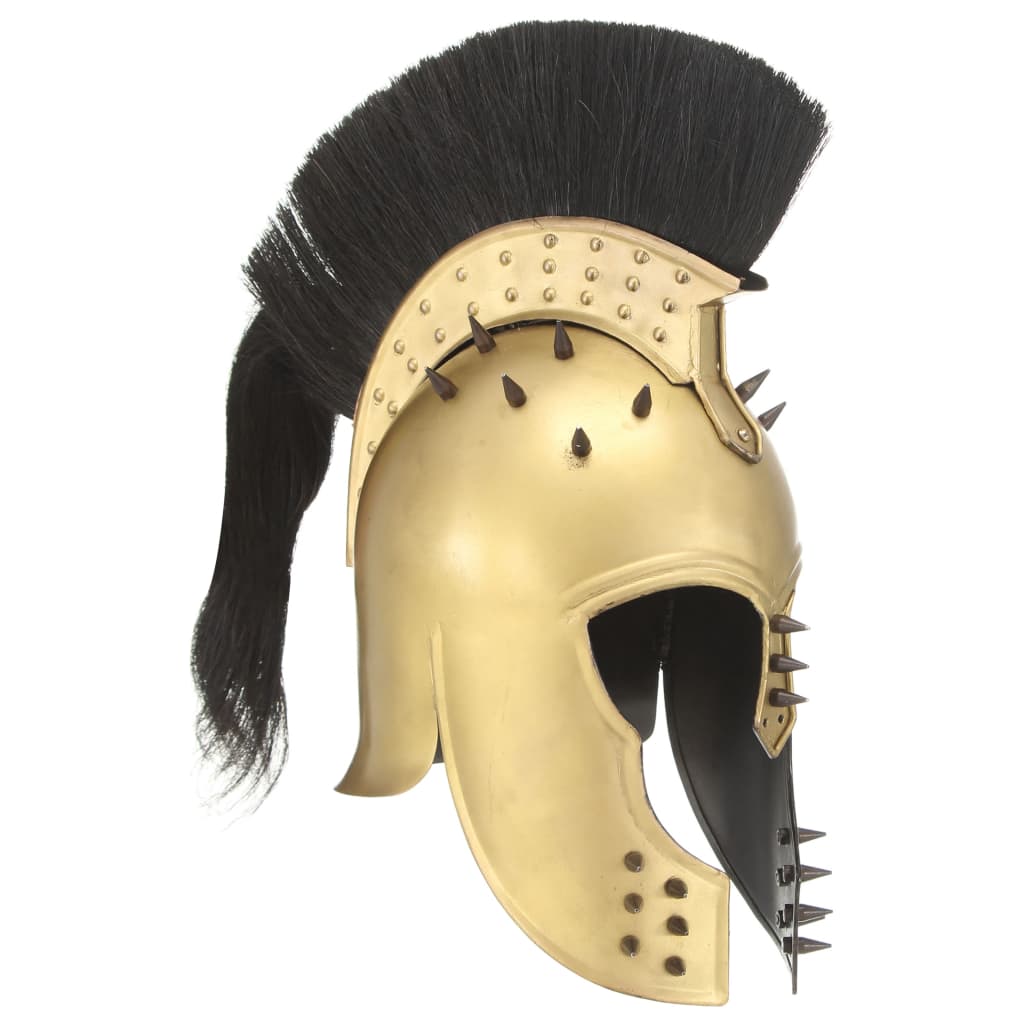 Vidaxl Soldatenhelm Greek Replica Larp Steel Brass -Colored