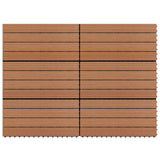 VIDAXL -Fliesen 6 Stcs 1m² 60 x 30 cm HKC Braun