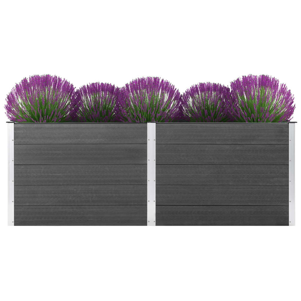 Vidaxl Planter surélevé 250x50x91 cm HKC Gray