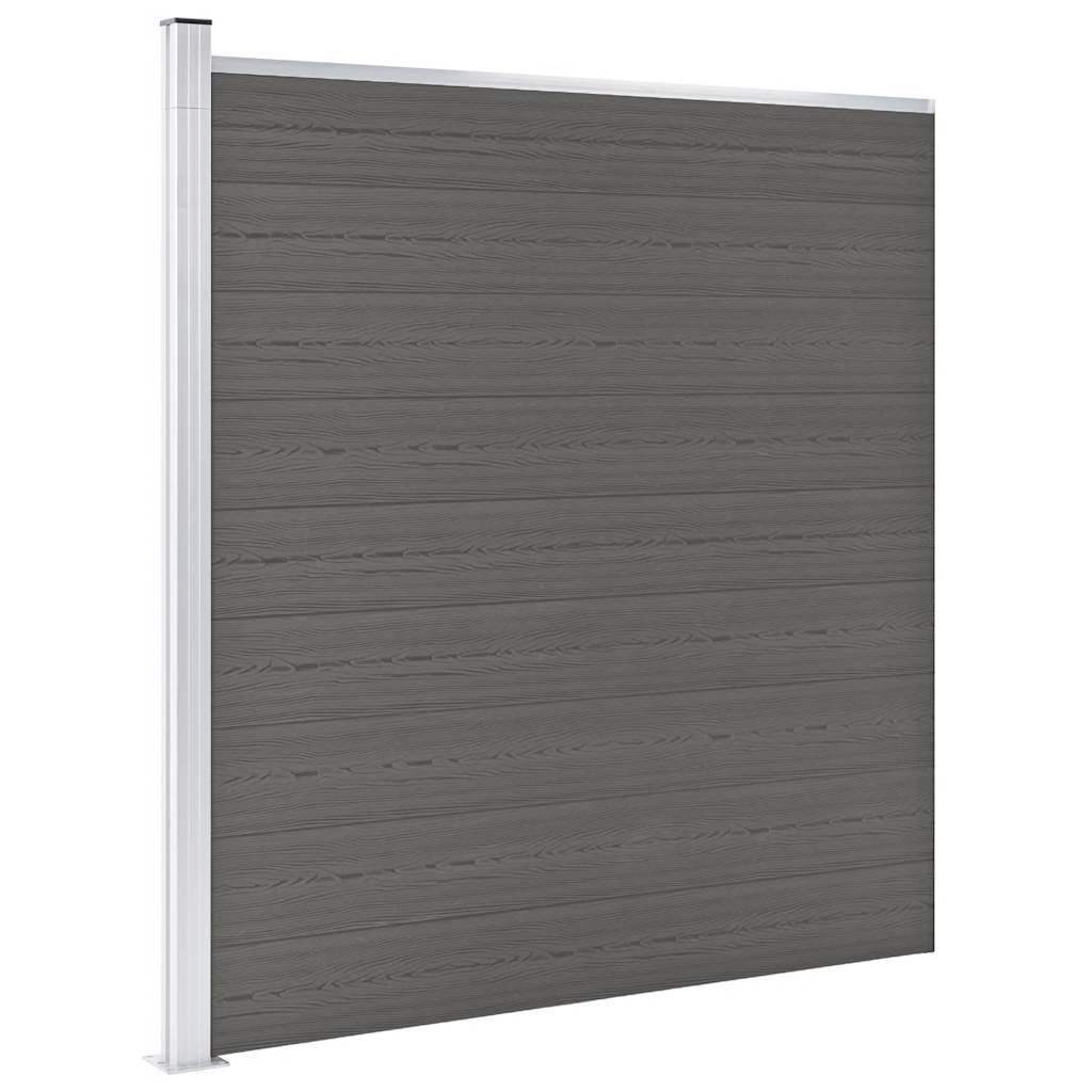 Vidaxl -Zaun 175x186 cm HKC Grau