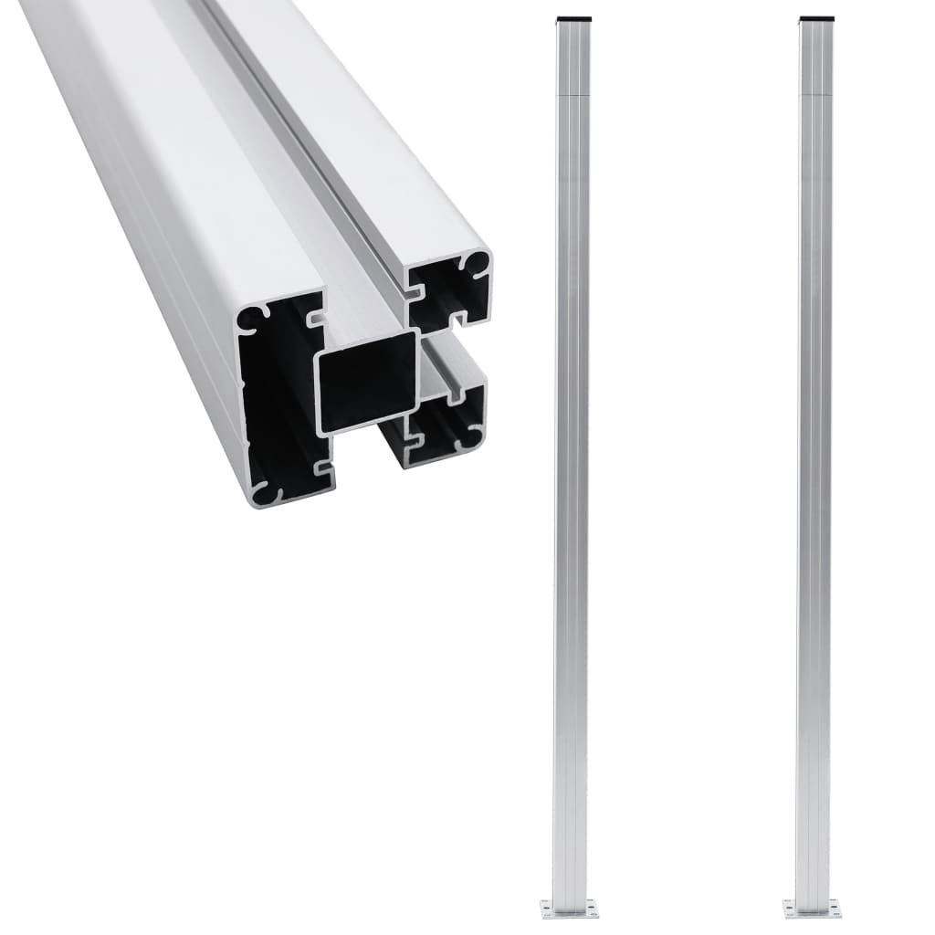 Vidaxl fence posts 2 st 185 cm aluminum