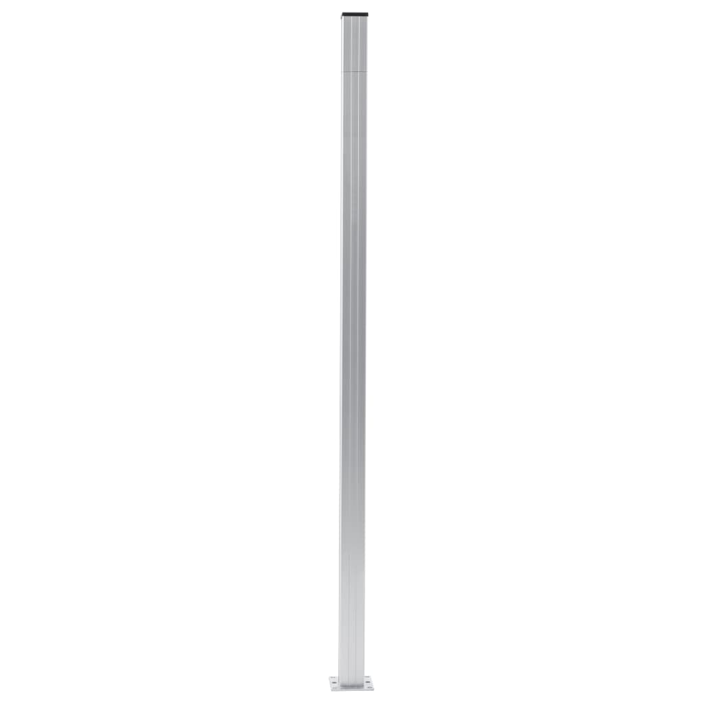 Vidaxl Fence Posts 2 st 185 cm aluminium