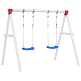 Vidaxl -Schaukeln mit 2 Sitzen 38x16 cm Polyethylenblau eingestellt