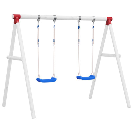 Vidaxl -Schaukeln mit 2 Sitzen 38x16 cm Polyethylenblau eingestellt