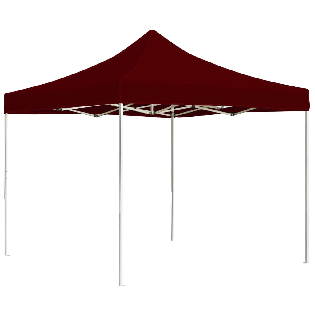 Vidaxl partytent professioneel inklapbaar 2x2 m aluminium bordeauxrood