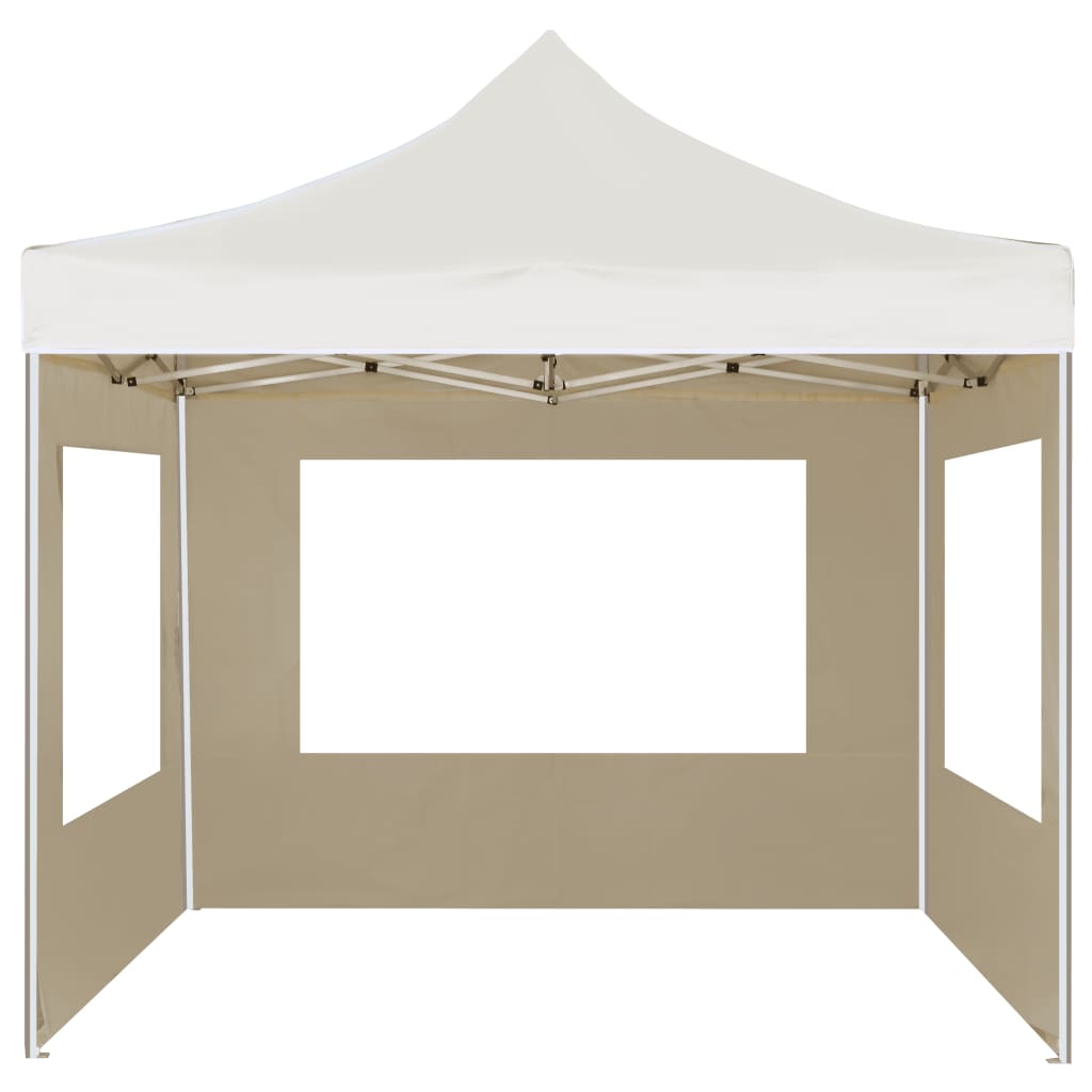 Vidaxl Partytent faltbar mit Wänden 2x2 m Aluminiumcreme