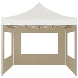 Vidaxl PartyTent pieghevole con pareti 2x2 m Crema di alluminio